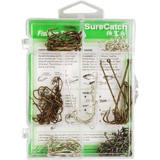 Surecatch Assorted Hooks 140 Pieces 3 Surecatch Assorted Hooks 140 Pieces