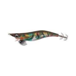 Yamashita Live Squid Jig 3.5 Olive Cloth / Rainbow Tape