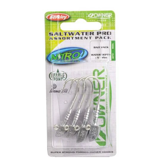 Berkley Nitro Saltwater Pro Jig Heads Assorted Pack 3 Berkley Nitro Saltwater Pro Jig Heads Assorted Pack