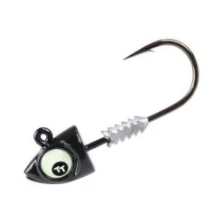 TT Big EyeZ Jig Head Size 7/0 1oz Black Glow Eyez