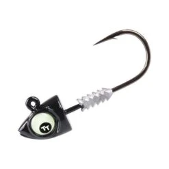 TT Big EyeZ Jig Head Size 3/0 3/8oz Black Glow Eyez