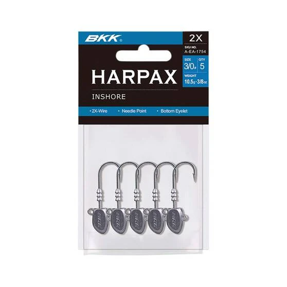 BKK Harpax Inshore Jig Heads 1/6OZ 3 BKK Harpax Inshore Jig Heads 1/6OZ