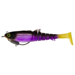Zerek Flat Shad X Weedless Soft Plastic Lure 130mm Black Jack