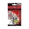 Synotek Twin Assist Hooks 1/0 1.5cm Black Glow -Fishing Store BCF 640047 blackglow hi res