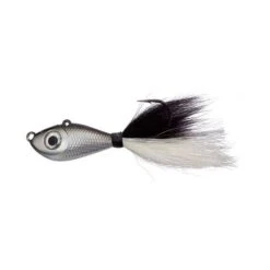 Mustad Big Eye Bucktail Jig Lure 2oz Black Silver