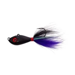 Mustad Big Eye Bucktail Jig Lure 8oz Black Purple