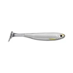 Livetarget Slow-Roll Shiner Soft Plastic Lure 4in Silver Pearl